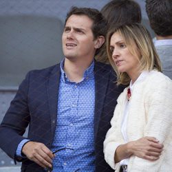 Albert Rivera y Beatriz Tajuelo en la semifinal del Open de Madrid 2017