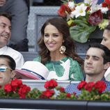 Paula Echevarría muy sonriente en el Open de Madrid 2017