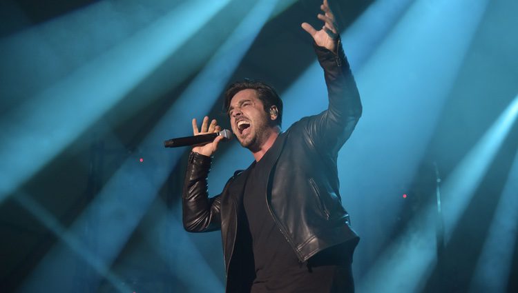 David Bustamante durante un concierto en Madrid