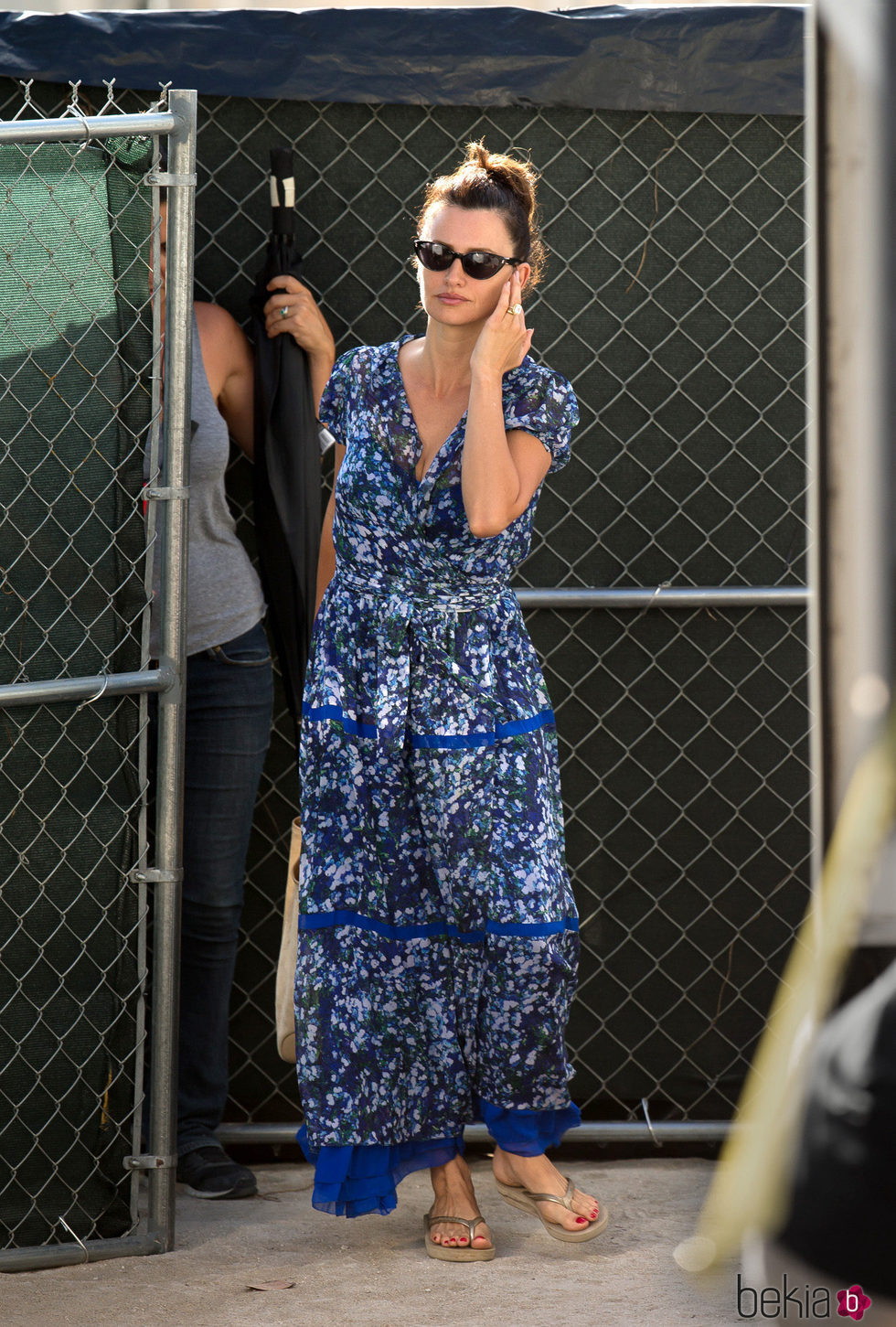 Penélope Cruz llegando al set de rodaje de 'American Crime Story' en Miami