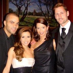 Tony Parker y Eva Longoria con Brent y Erin Barry