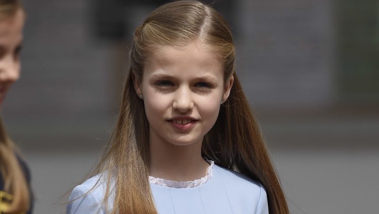 La Princesa Leonor llegando a la Primera Comunión de su hermana la Infanta Sofía