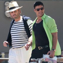 Ricky Martin y Édgar Ramírez grabando 'American Crime Story'