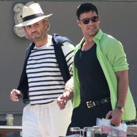 Ricky Martin y Édgar Ramírez grabando 'American Crime Story'