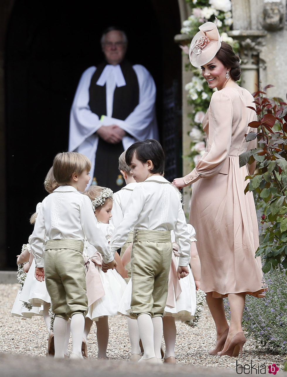 Kate Middleton, con los niños de las arras en la boda de su hermana Pippa Middleton