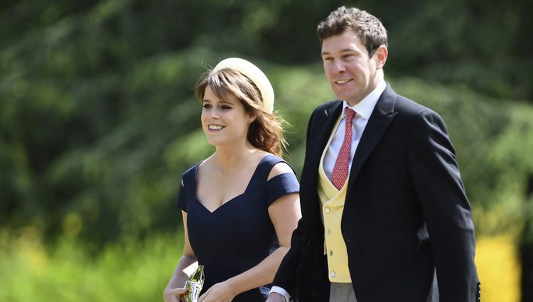 La Princesa Eugenia de York  y Jack Brooksbank en la boda de Pippa Middleton