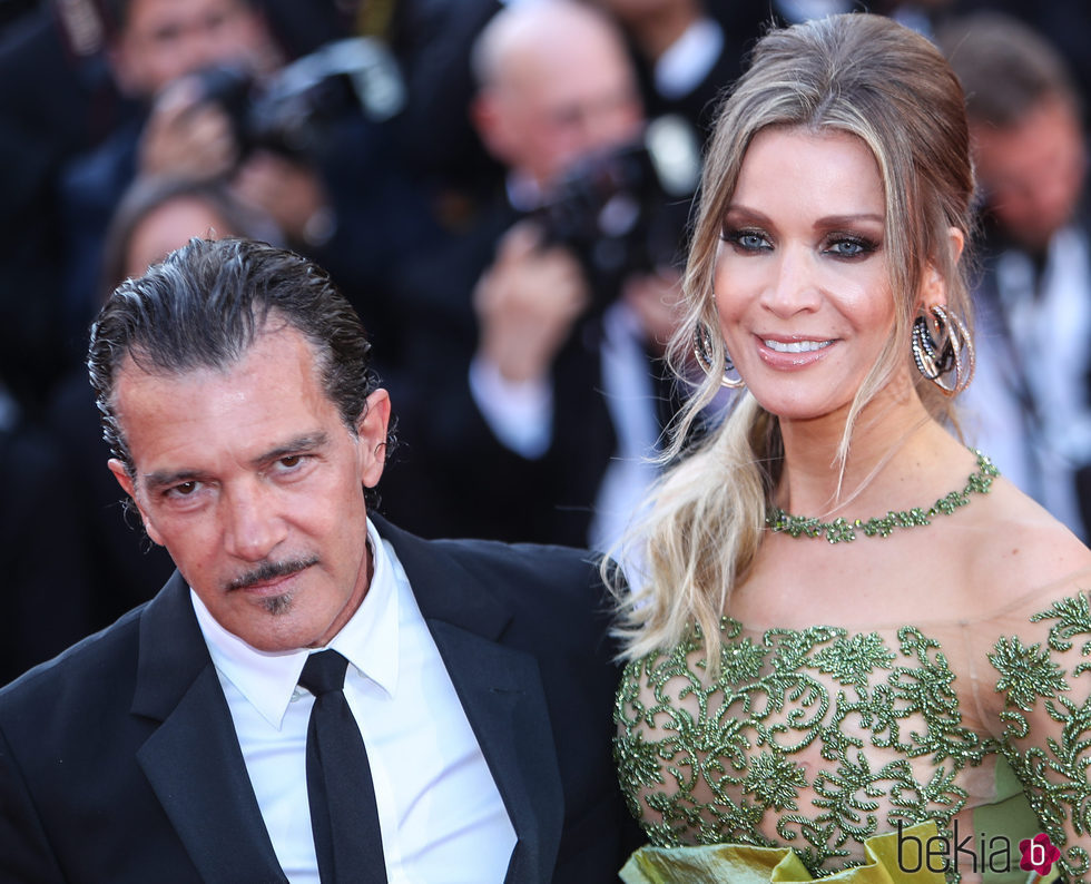 Antonio Banderas y Nicole Kimpel en el Festival de Cannes 2017