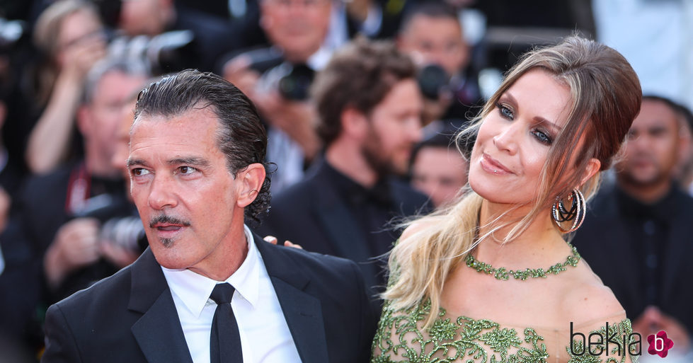 Antonio Banderas y su novia Nicole Kimpel en el Festival de Cannes 2017