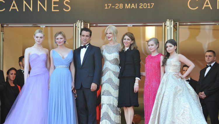 Todo el equipo de 'La seducción' en el Festival de cine de Cannes 2017