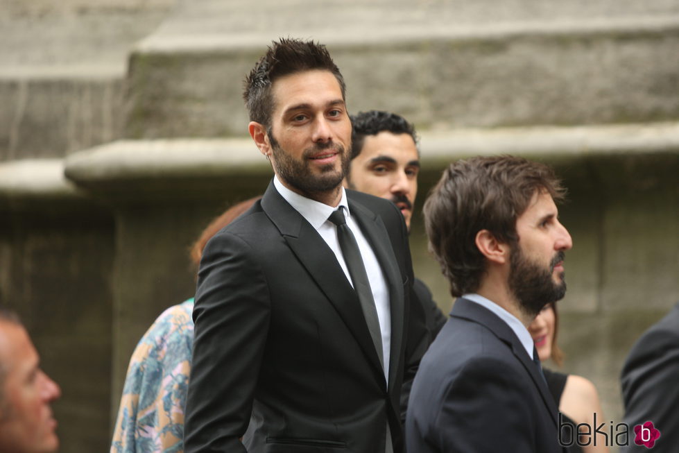 Dani Martínez y Julián López en la boda de Iker Muniain y Andrea Sesma en Bilbao