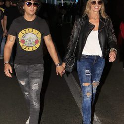 Arancha de Benito y Agustín Etienne en el concierto de Guns N' Roses en Madrid