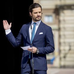 Carlos Felipe de Suecia en la apertura del Palacio Real por el Día Nacional de Suecia 2017