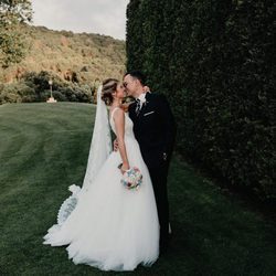 Risto Mejide y Laura escanes durante el día de su boda