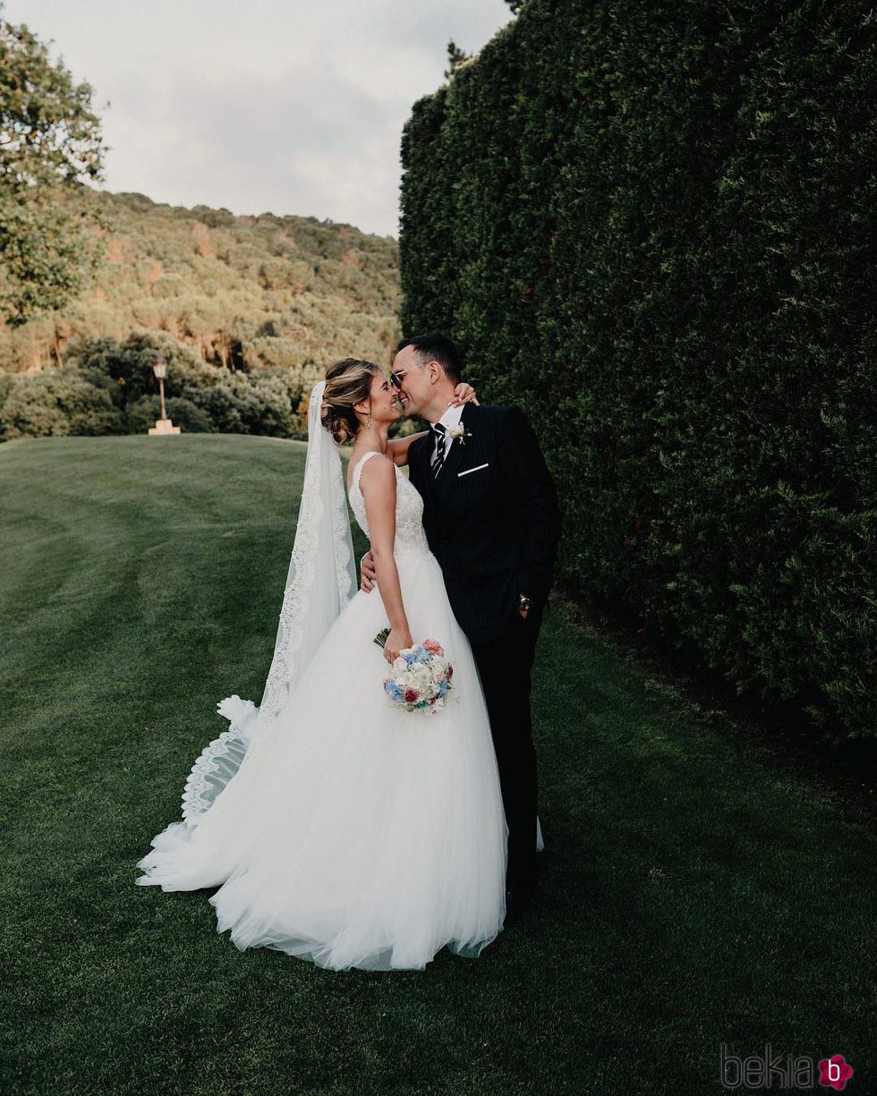 Risto Mejide y Laura escanes durante el día de su boda