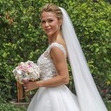 Yolanda Cardona vestida de novia el día de su boda