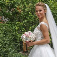 Yolanda Cardona vestida de novia el día de su boda