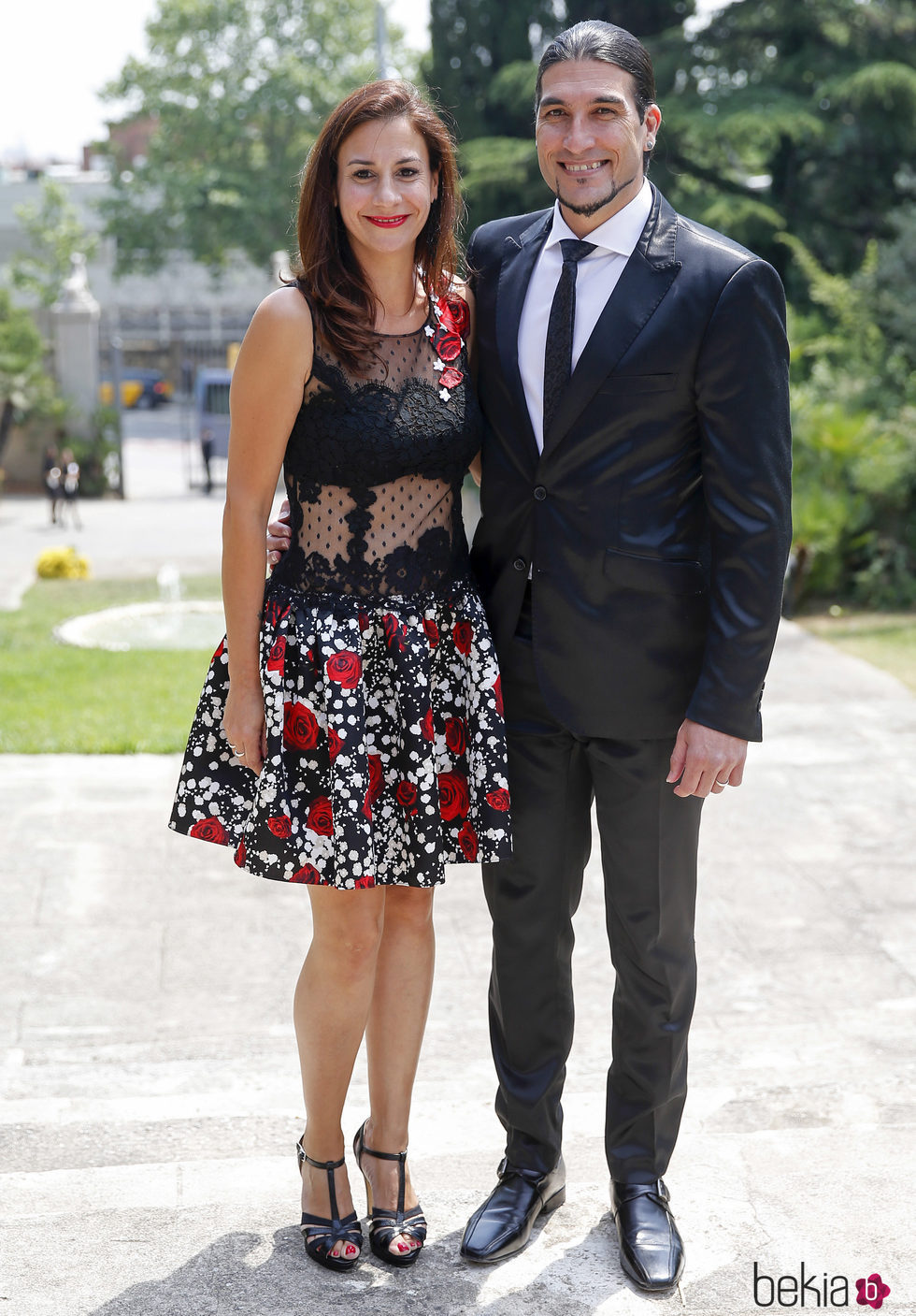 José Manuel Pinto y Elena Gross en la boda de Víctor Valdés y Yolanda Cardona