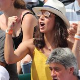 Xisca Perelló celebrando la victoria de Rafa Nadal en Roland Garros 2017