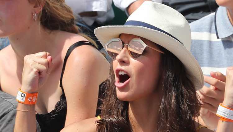 Xisca Perelló celebrando la victoria de Rafa Nadal en Roland Garros 2017