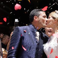 José Antonio Reyes con Noelia López el día de su boda