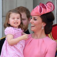 Kate Middleton y la Princesa Carlota en la tradicional Trooping the Colour