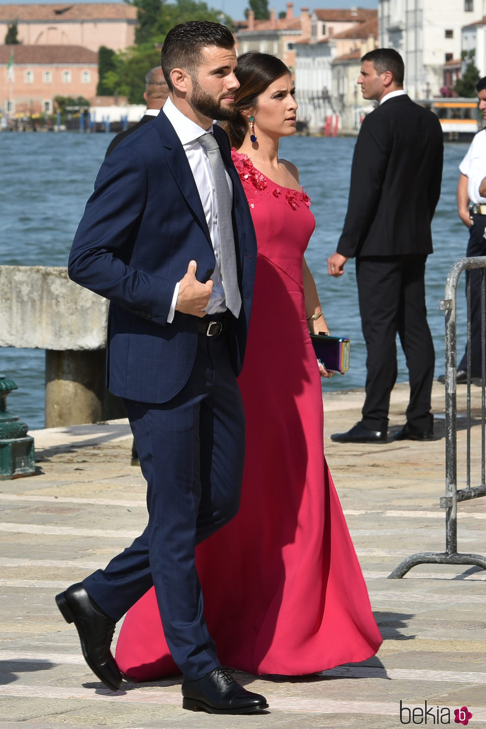 Nacho Fernández y María Cortés en la boda de Campello y Morata