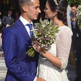 La mirada cómplice entre Lucas Vázquez y Macarena Rodríguez el día de su boda