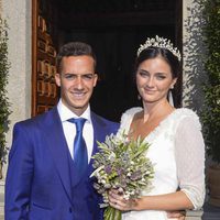 Lucas Vázquez y Macarena Rodríguez el día de su boda