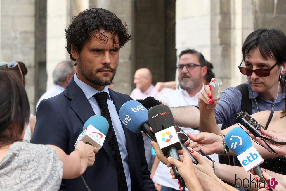 Miguel Abellán en el entierro del torero Iván Fandiño