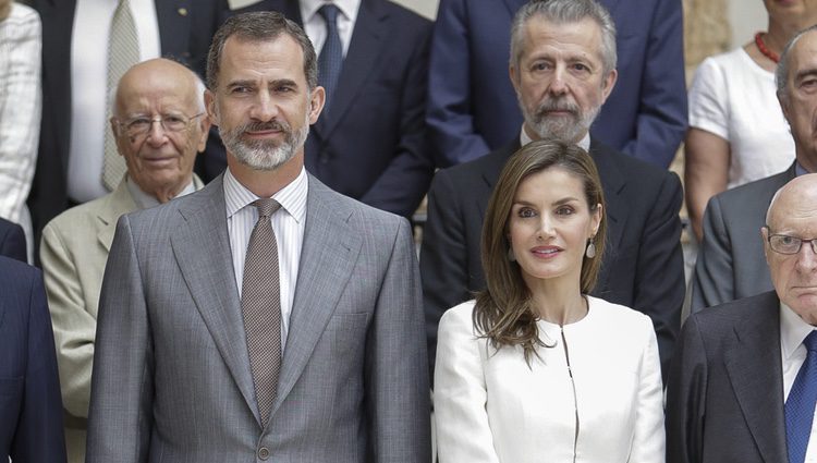 El Rey Felipe y la Reina Letizia celebrando tres años de reinado en el Museo del Prado