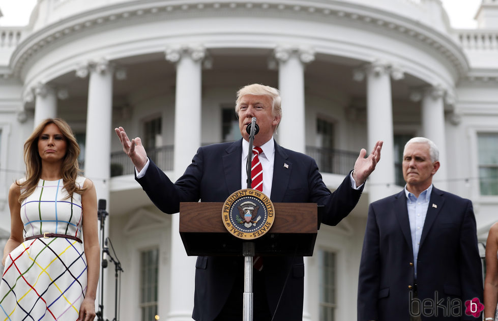 Donald Trump durante el discurso del picnic del Congreso