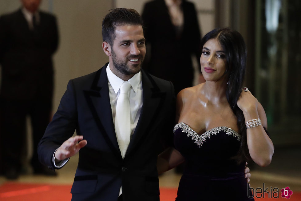 Cesc Fàbregas y Daniella Seeman en la boda de Leo Messi y Antonella Roccuzzo