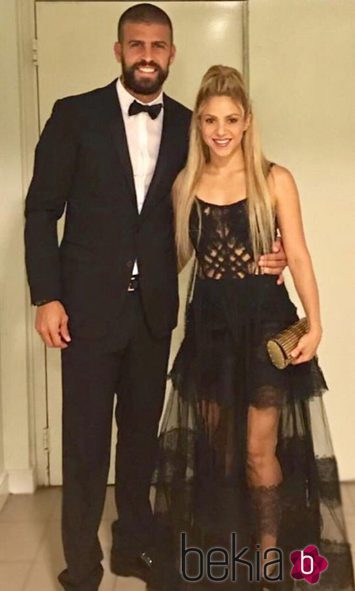 Gerard Piqué y Shakira en la boda de Antonella Roccuzzo y Leo Messi