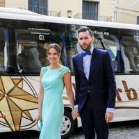 Helen Lindes y Rudy Fernández en la boda de Sergio Llul y Almudena Cánovas