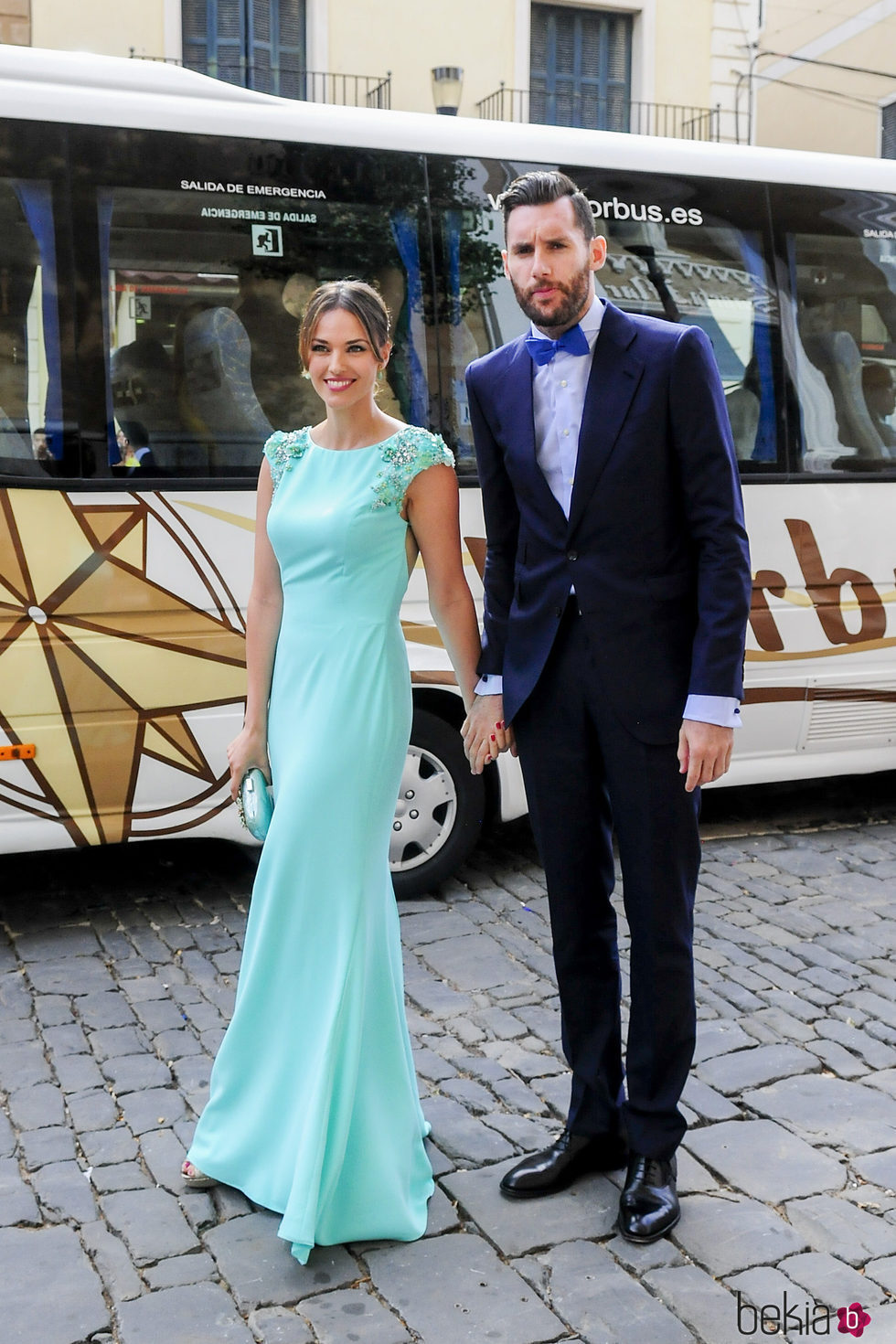 Helen Lindes y Rudy Fernández en la boda de Sergio Llul y Almudena Cánovas