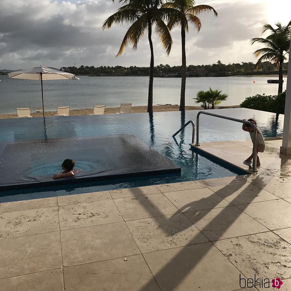 Thiago y Mateo en la luna de miel de sus padres Leo Messi y Antonella Roccuzzo