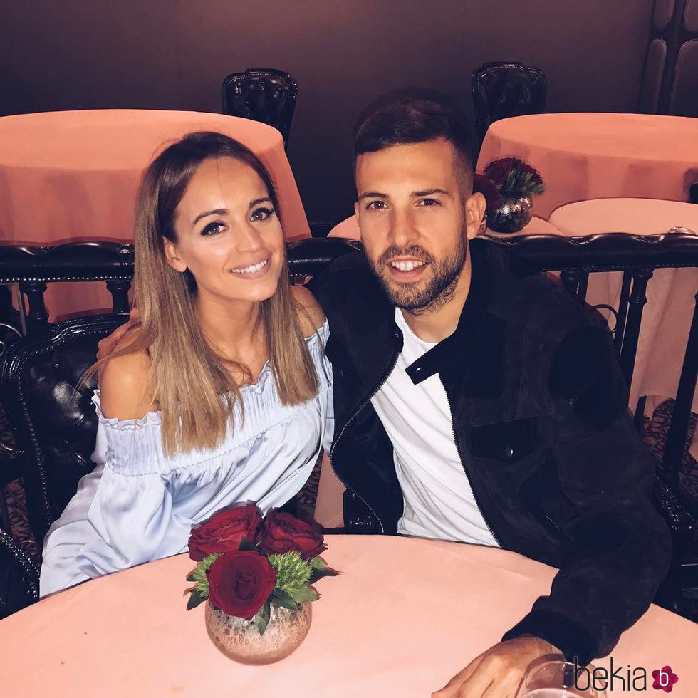 Jordi Alba y Romarey Ventura celebran su segundo aniversario