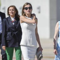 La Reina Letizia en su despedida en Barajas al comienzo de su Viaje de Estado a Reino Unido