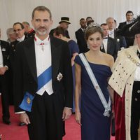 Los Reyes Felipe y Letizia en la cena en su honor en Guildhall