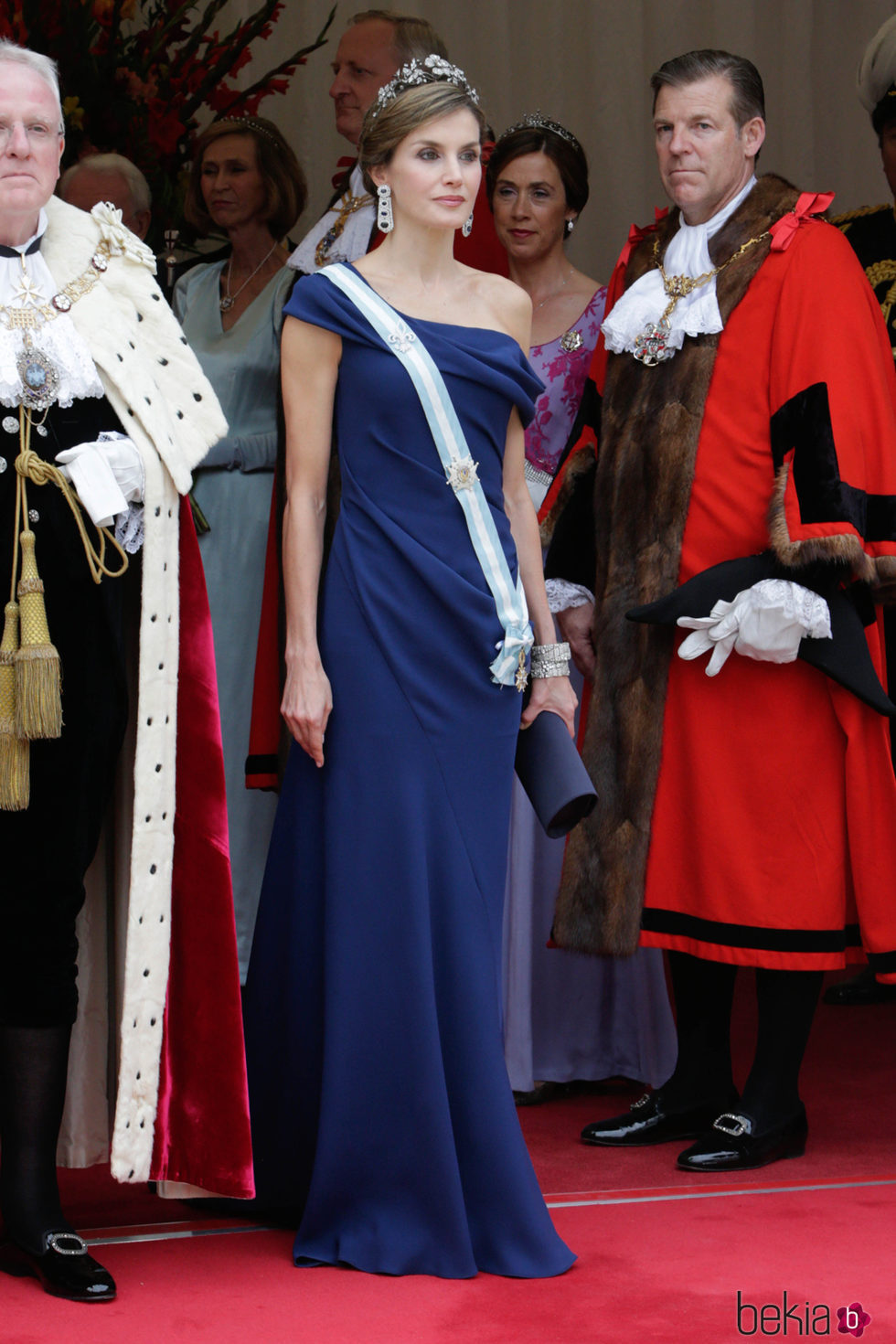 La Reina Letizia en la cena de gala en su honor en Guildhall