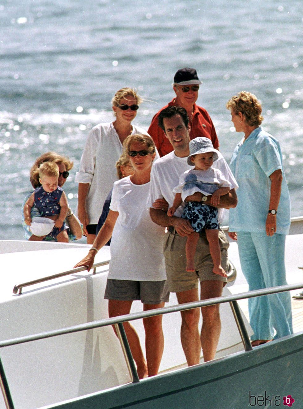 La Reina Sofía, la Infanta Elena, Jaime de Marichalar, Froilán, la Infanta Cristina, Juan Urdangarin, Ana María de Grecia y Alberto y Paola de Bélgica en M