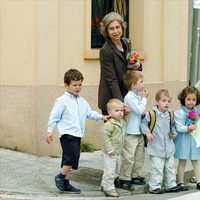 La Reina Sofía, la Infanta Cristina, Froilán, Victoria de Marichalar y Juan, Pablo y Miguel Urdangarin