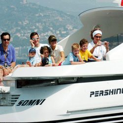 La Reina Sofía, la Reina Letizia, Froilán, Victoria de Marichalar, Jaime de Marichalar, Iñaki Urdangarin, Juan Urdangarin y Pablo Urdangarin en Mallorca