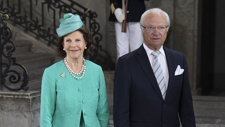 Carlos Gustavo y Silvia de Suecia en el 40 cumpleaños de Victoria de Suecia