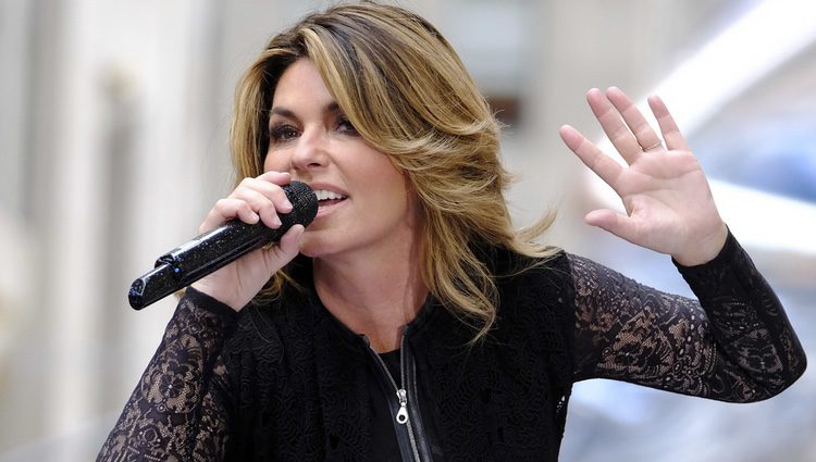 Shania Twain durante una actuación en el Rockefeller Center