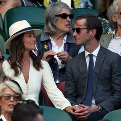 Pippa Middleton y James Matthews en la semifinal de Wimbledon