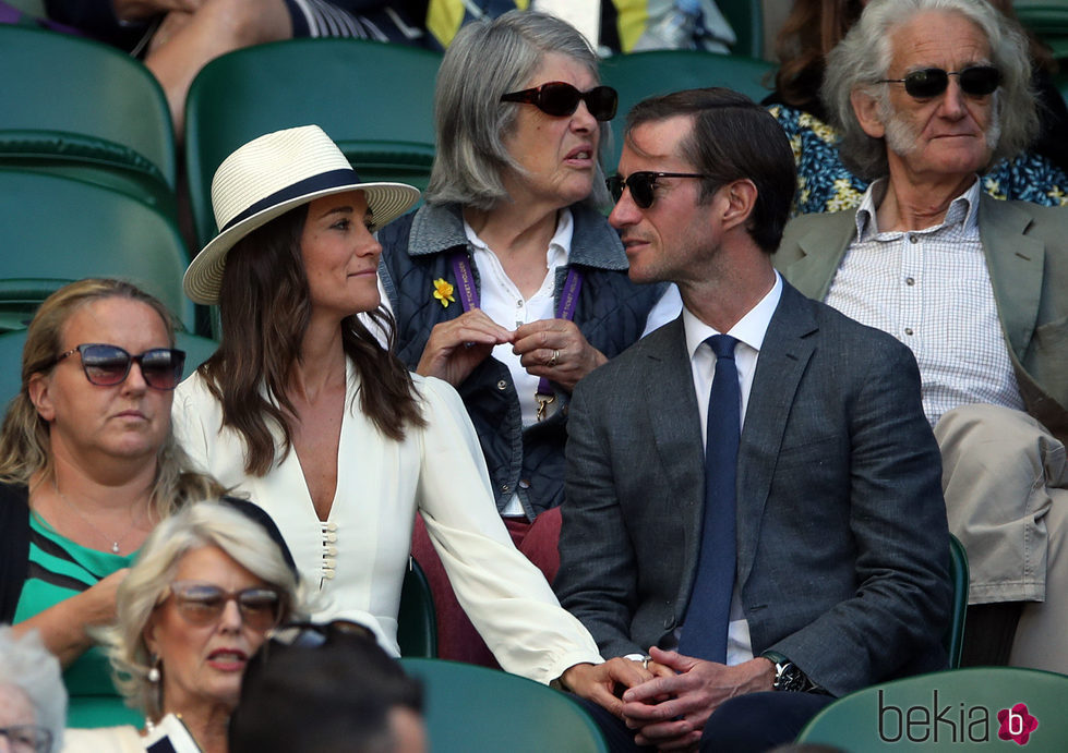 Pippa Middleton y James Matthews en la semifinal de Wimbledon