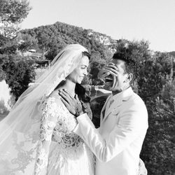 Dani Alves y Joana Sanz el día de su boda