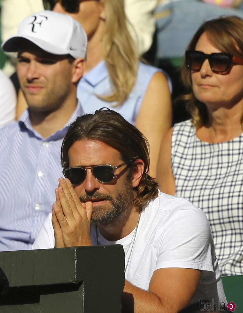 Bradley Cooper en la semifinal de Wimbledon 2017