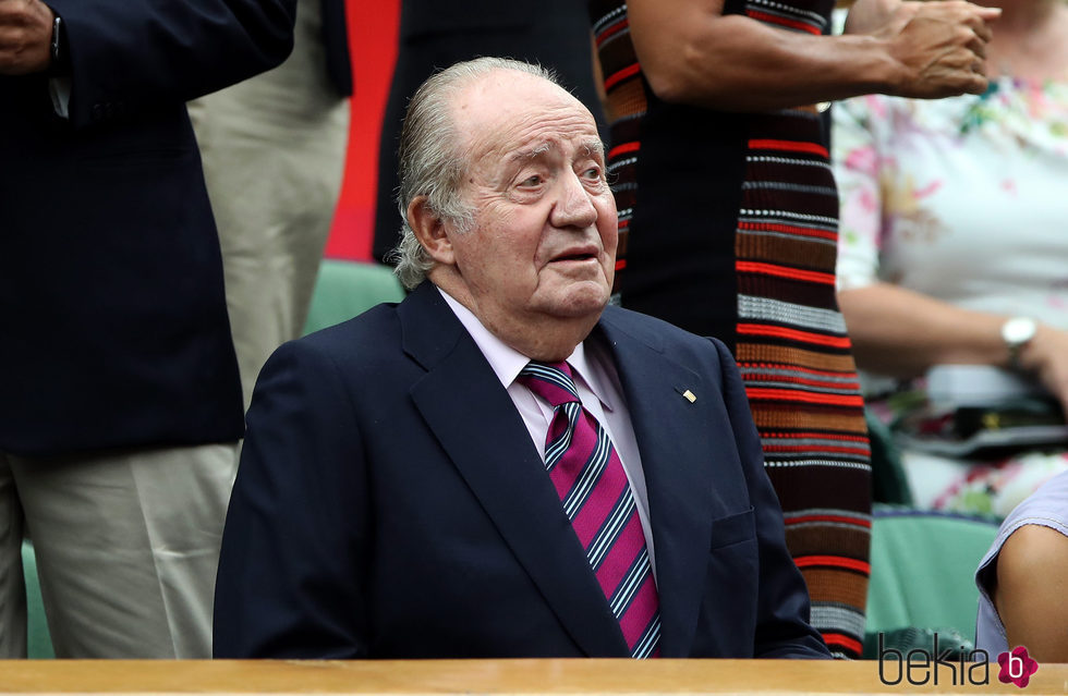 El Rey Juan Carlos en la final femenina de Wimbledon 2017